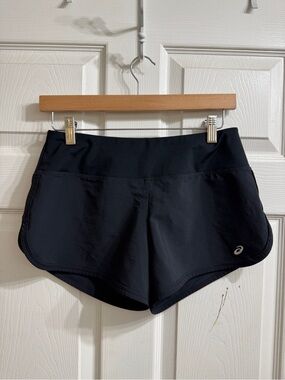 ASICS Black Women's Athletic Shorts with Reflective Logo